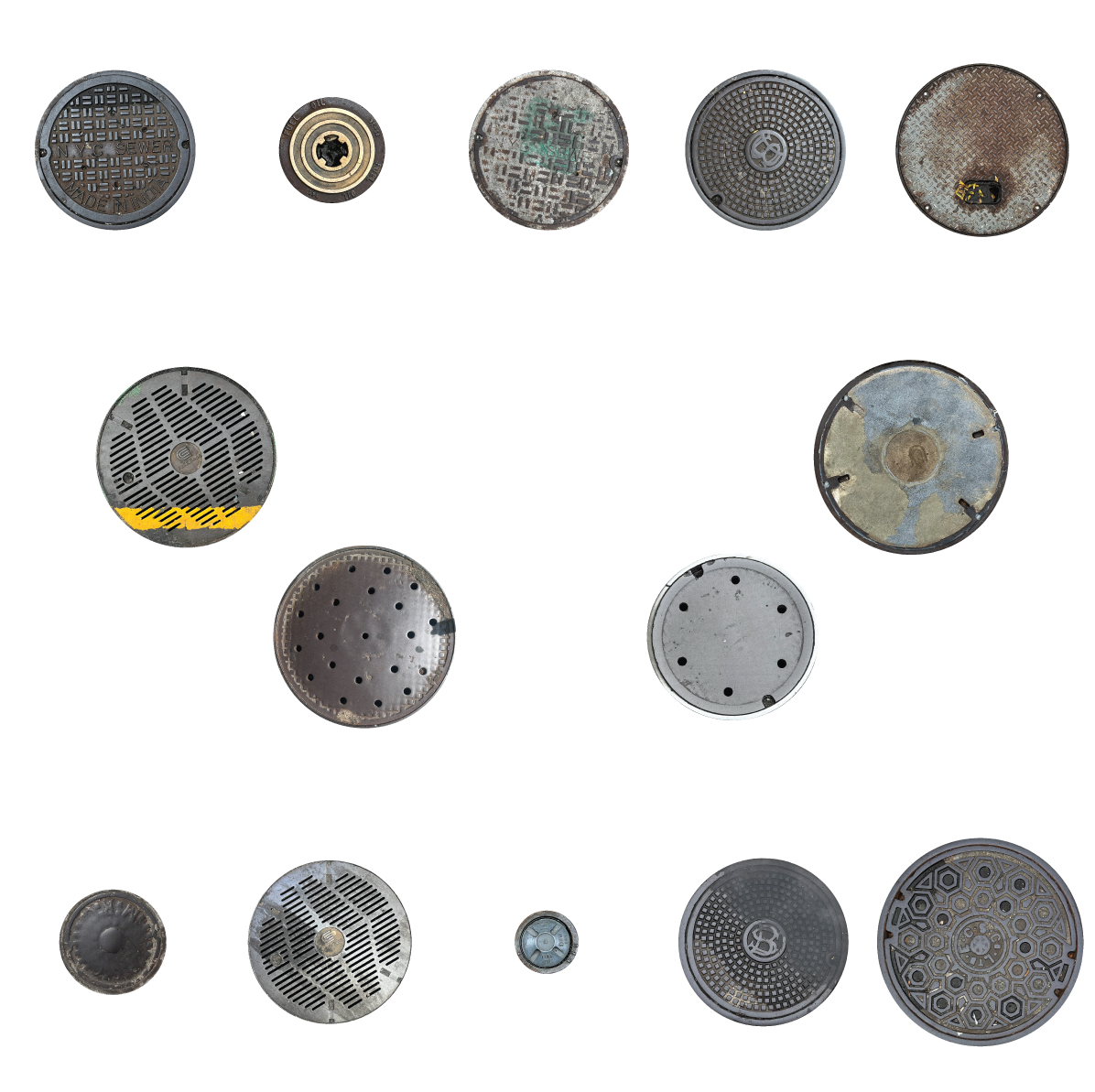 Patterns made out of manholes